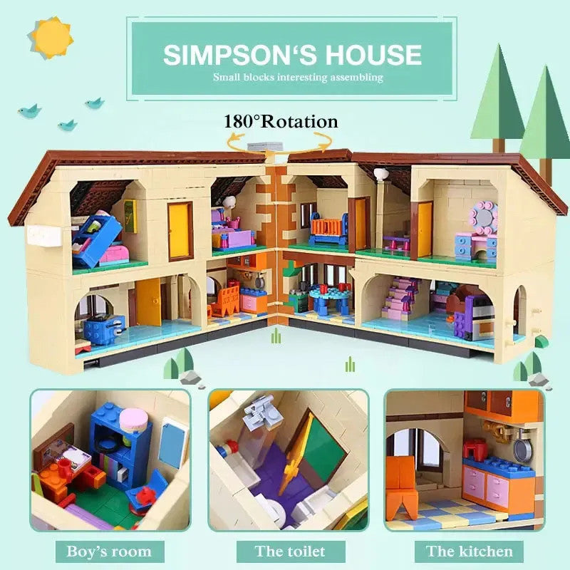 MOC Movie Creator The Simpsons House Bricks Toys