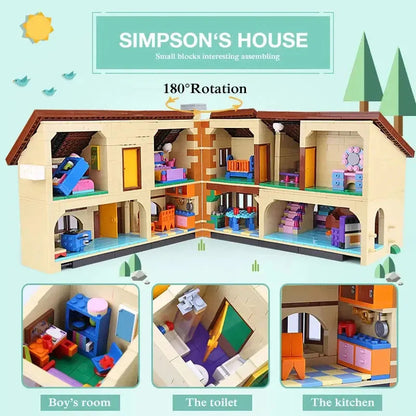 MOC Movie Creator The Simpsons House Bricks Toys