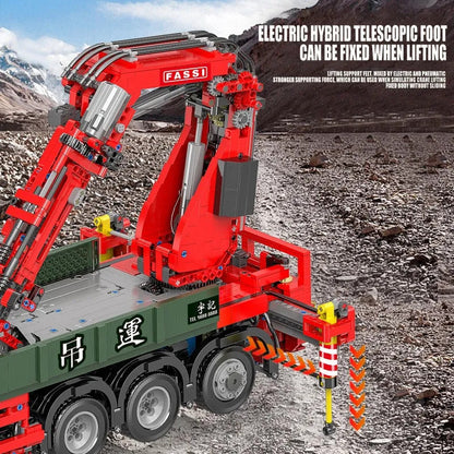 MOC APP Motorized Scania Crane Lorry RC Truck Bricks Toys