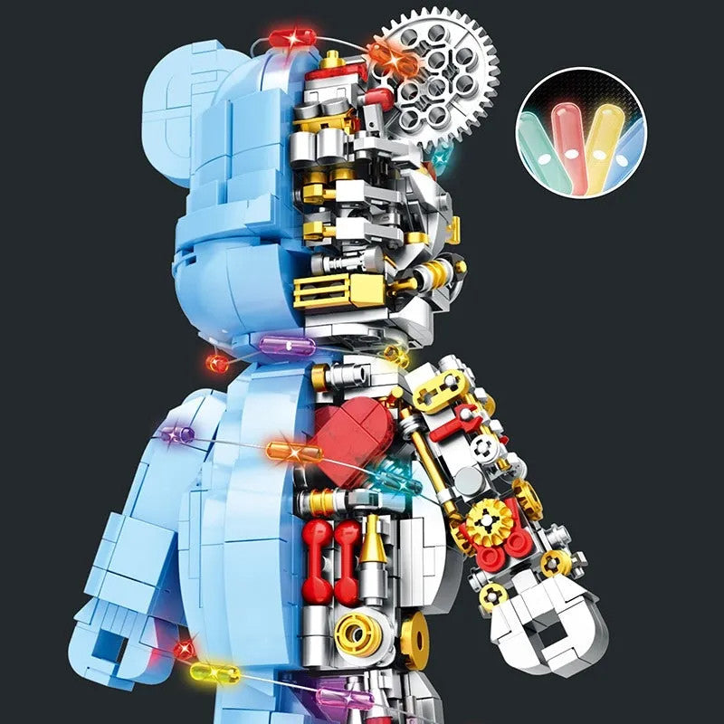 MOC Violent Half Bear Mechanical Robot Bricks Toy 6302