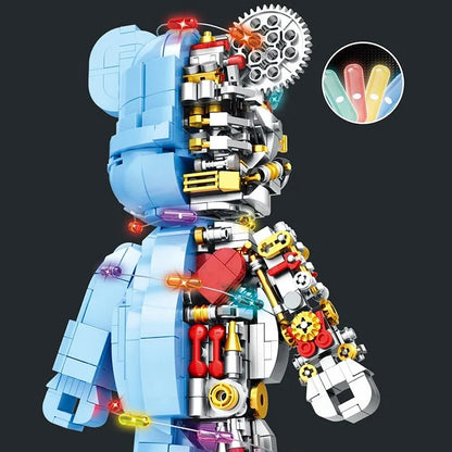 MOC Violent Half Bear Mechanical Robot Bricks Toy 6302