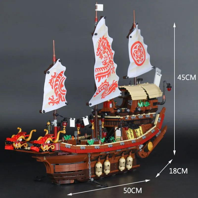 Movie Creative MOC Ninjago Destiny Bounty Ship Bricks Toy