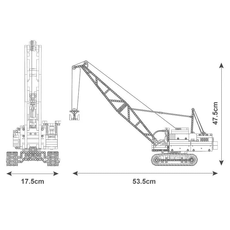 Tech MOC Motorized APP RC Crawler Crane Bricks Toys