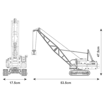 Tech MOC Motorized APP RC Crawler Crane Bricks Toys
