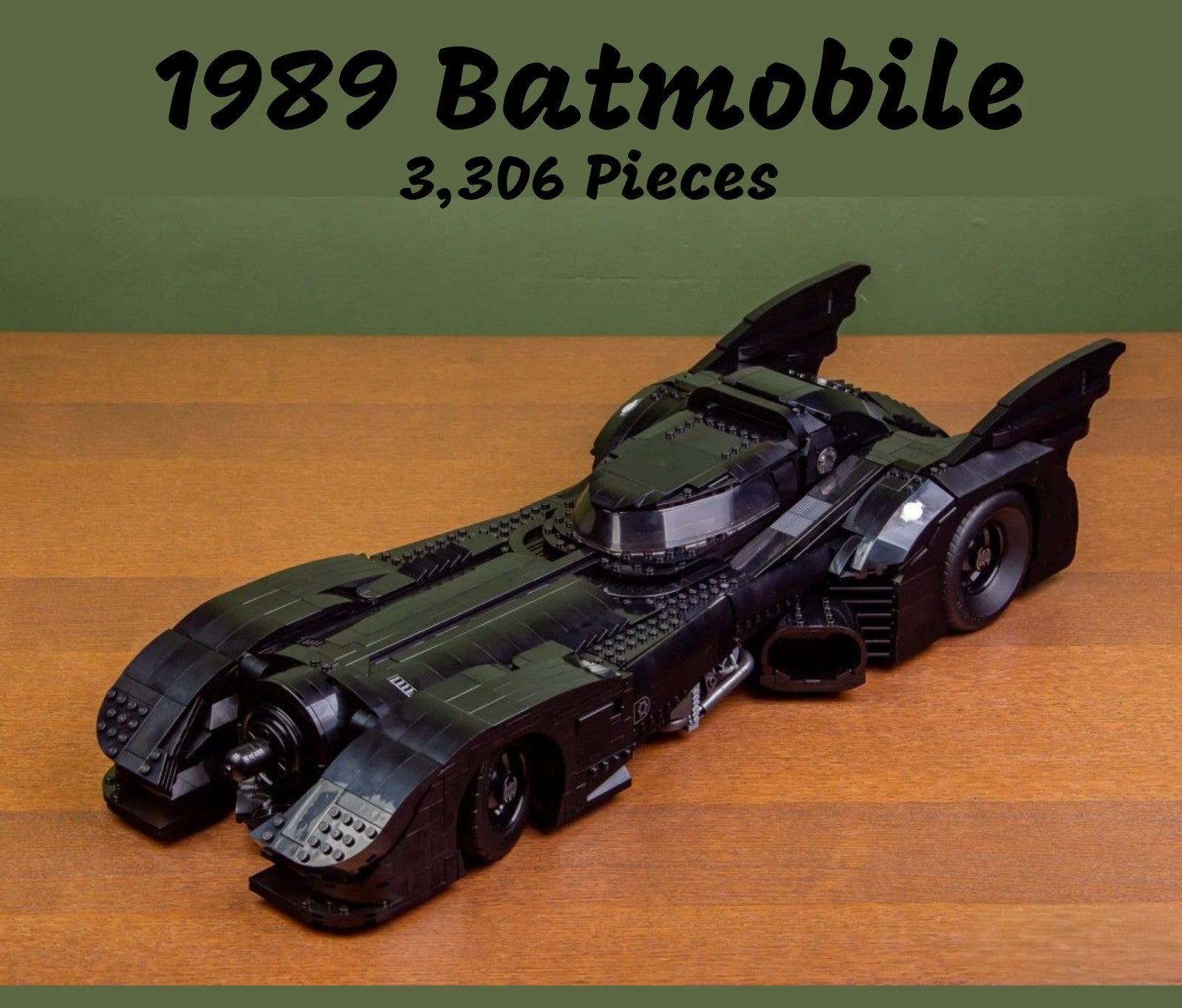 Building Block Set - New 1989 Batmobile 3,306 Pieces