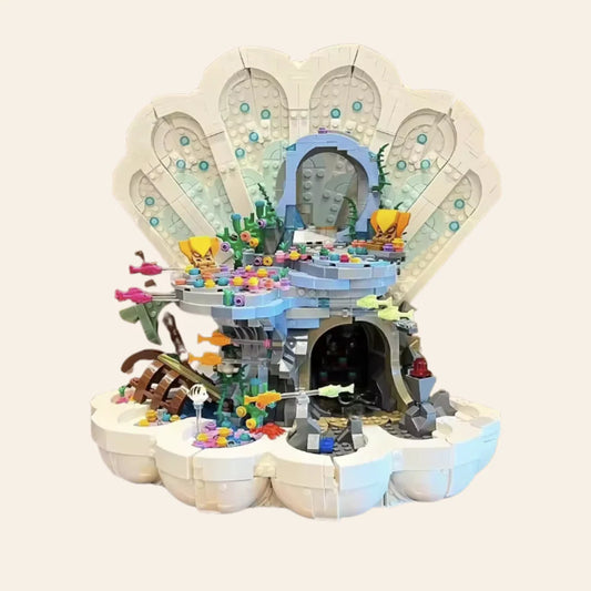 NEW Little Mermaid Underwater Clamshell Castle Building Blocks Set Adults Disney