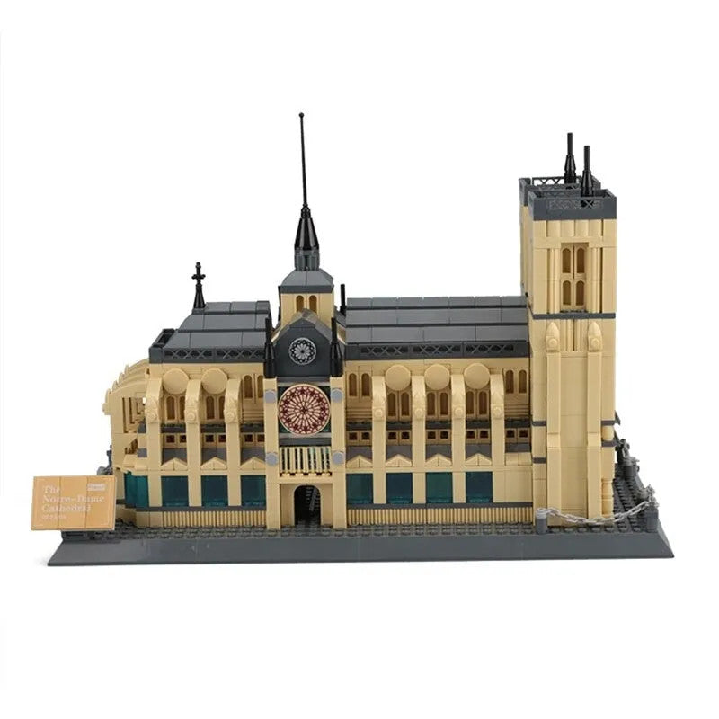 MOC Architecture Paris Notre Dame Cathedral Bricks Toy