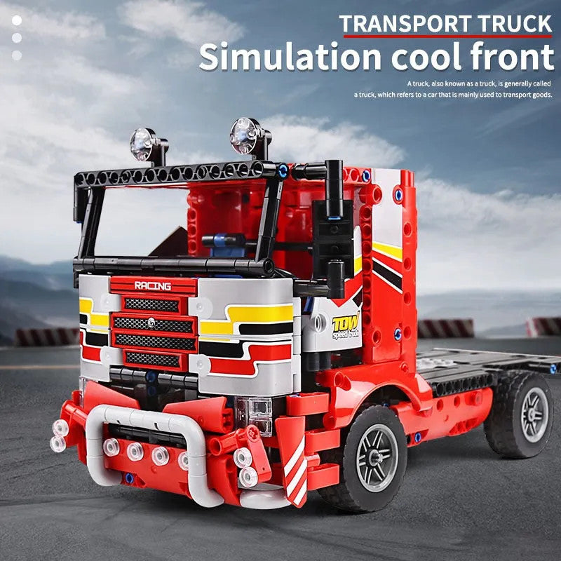 Tech MOC RC Motorized Transport Truck Bricks Toy 15003