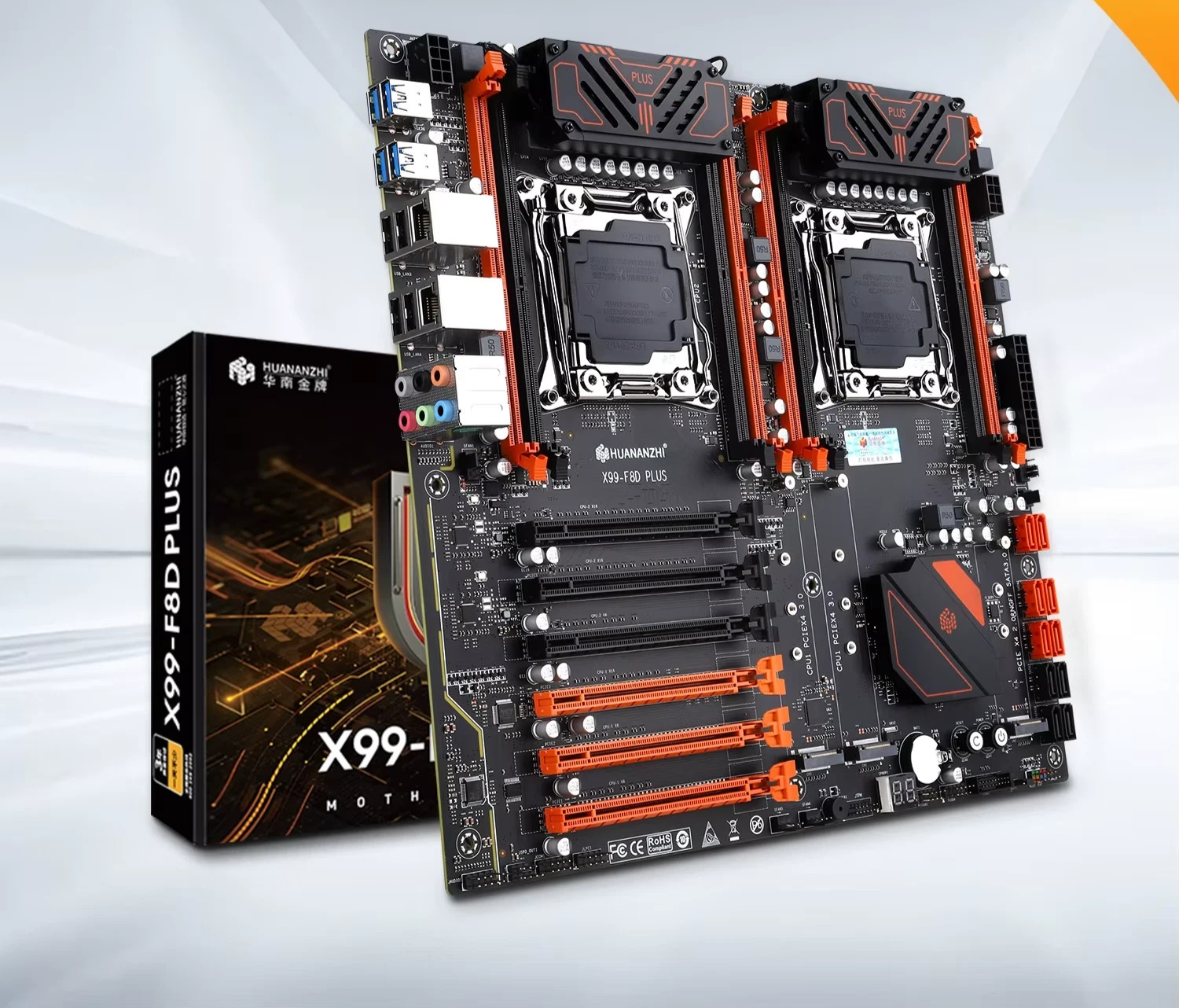 NEW X99 F8D PLUS Dual CPU LGA2011-3 Xeon DDR4 NVMe Server Motherboard