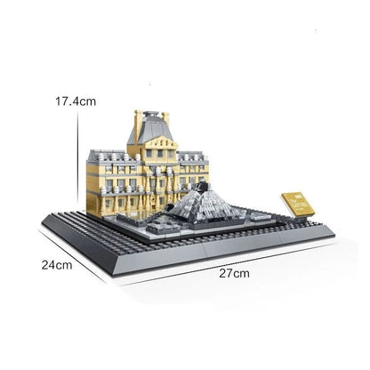 MOC Architecture City Paris The Louvre Bricks Kids Toys