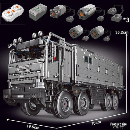 Motorized MOC RC Luxury Off-Road Heavy RV Truck Bricks Toy T4009