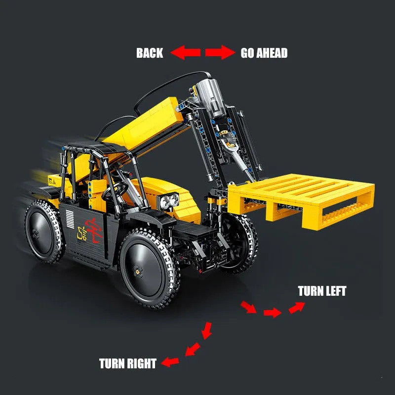 MOC RC APP Motorized Lift Forklift Truck Bricks Toys