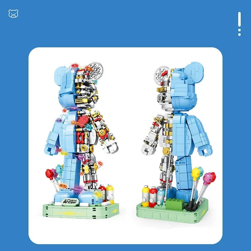 MOC Violent Half Bear Mechanical Robot Bricks Toy 6302