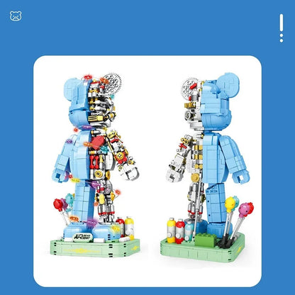 MOC Violent Half Bear Mechanical Robot Bricks Toy 6302