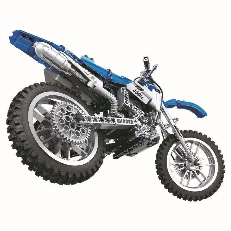 MOC Creator City Moto Cross Motorcycle Bricks Toys