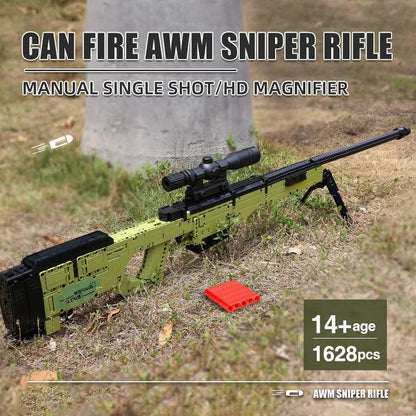 MOC 14010 Military AWM Sniper Rifle Gun Bricks Toy