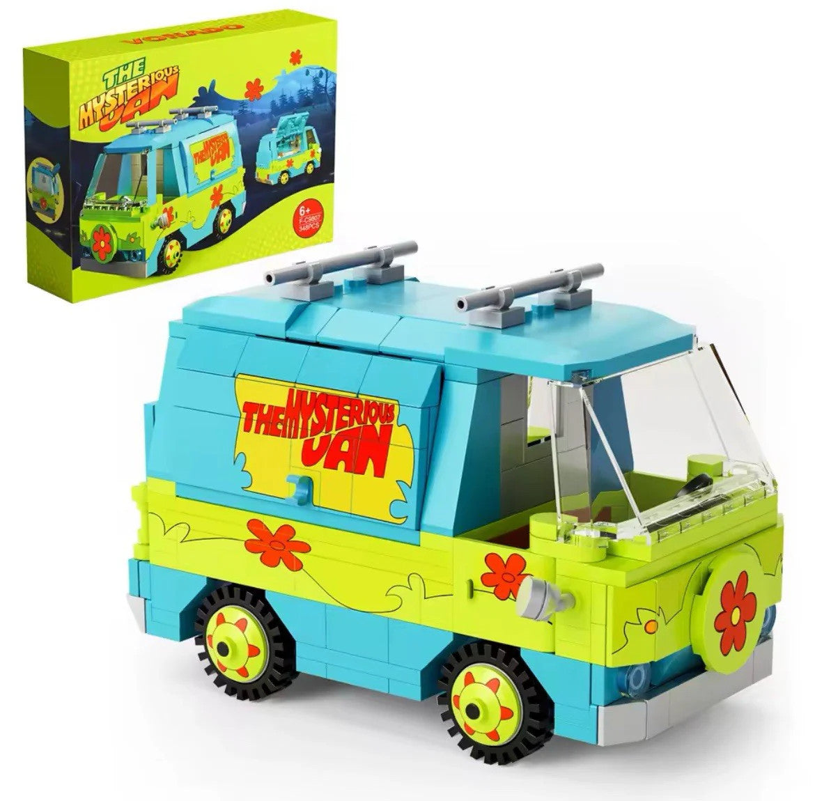 *FREE SHIP* MYSTERY MACHINE Scooby Doo Building Block Brick Set (SEALED)