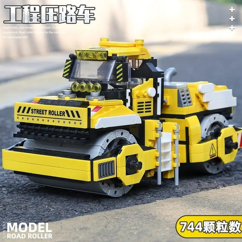 City Mini Road Roller Truck Technic Bricks Kids Toys