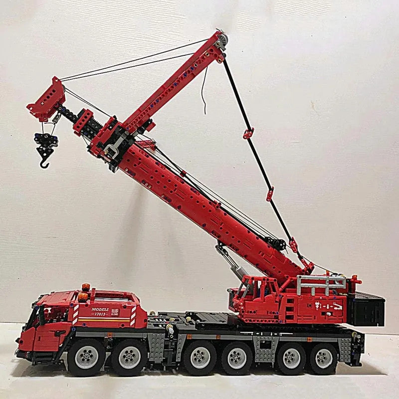 Tech MOC RC Heavy GMK Mobile Crane Truck Bricks Toy 17013