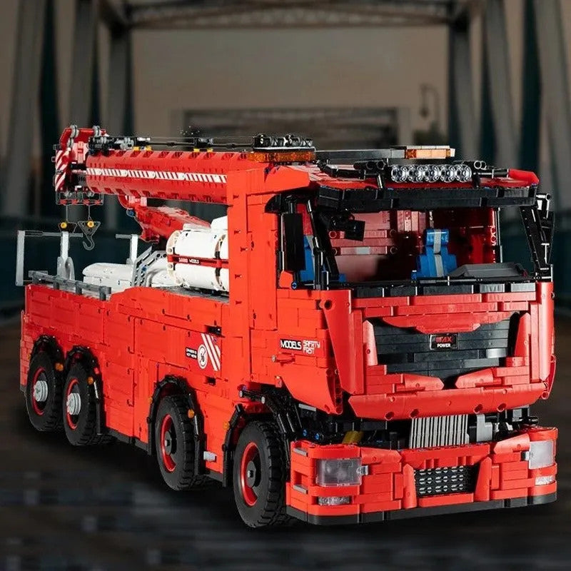 MOC 19008 Tech RC Heavy Rescue Tow Truck Bricks Toy