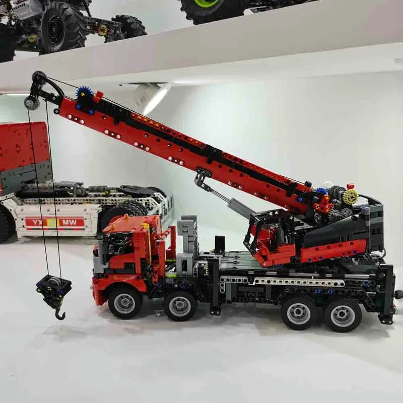 MOC RC All Terrain Piling Platform Crane Truck Bricks Toy 17003