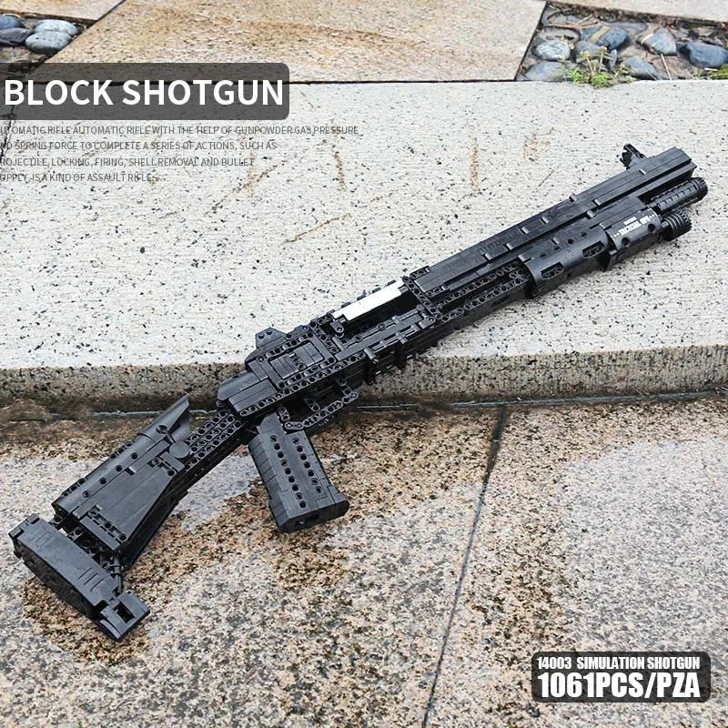 MOC Military Gun M4 Super 90 Shotgun Bricks Toy 14003