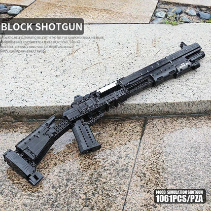 MOC Military Gun M4 Super 90 Shotgun Bricks Toy 14003