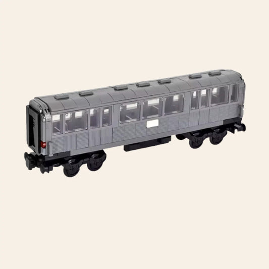 NEW Passenger Train Coach Building Blocks Set Model Adults MOC Railway City