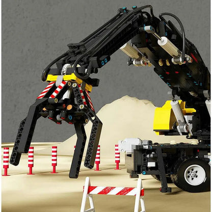 Tech MOC RC APP Motorized Grabber Crane Truck Bricks Toy