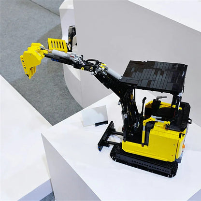 MOC APP Motorized RC Mini Excavator Truck Bricks Toys