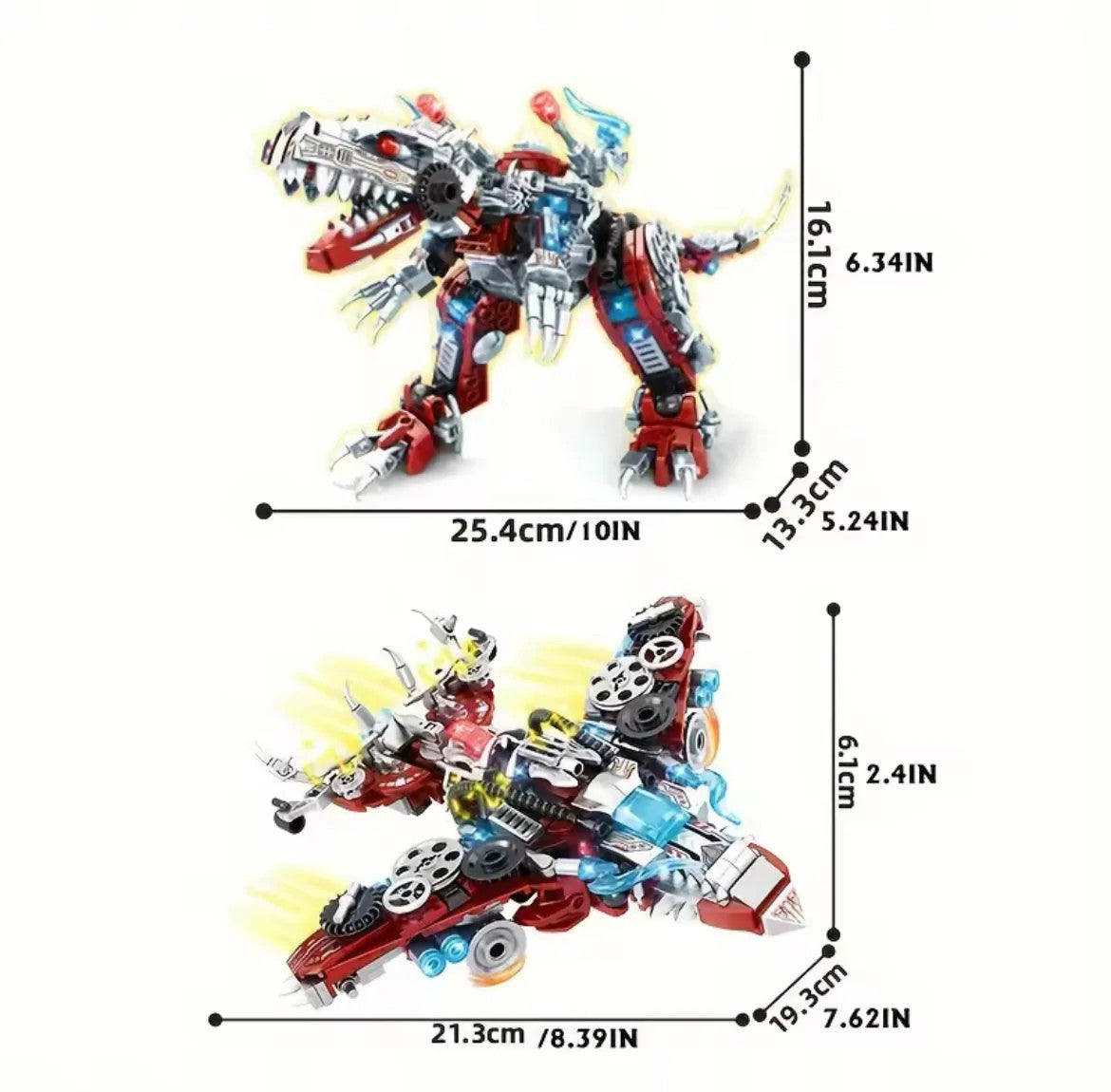 NEW Dinosaur Mech Building Blocks Set Model Adults MOC Robot Dino T-Rex Toy