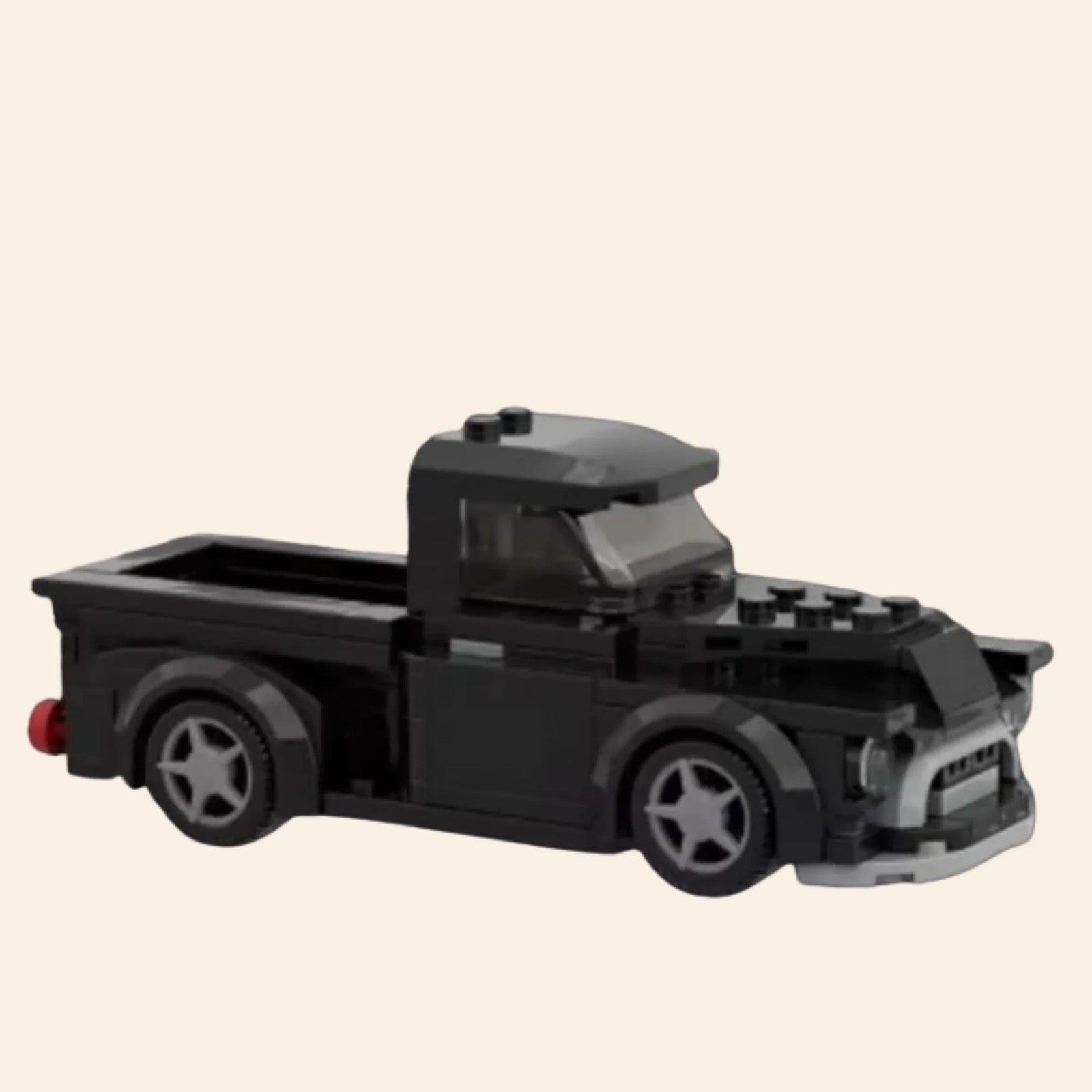 NEW Black Racer Pickup Truck Building Blocks Set Model Adults MOC Vehicle