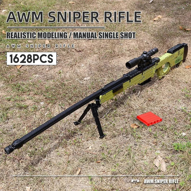 MOC 14010 Military AWM Sniper Rifle Gun Bricks Toy