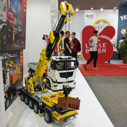 MOC RC APP Heavy Mobile Lift Crane Trucks Bricks Kids Toys