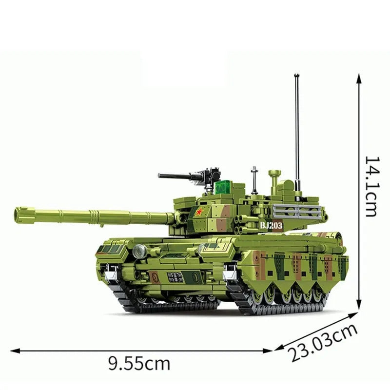 MOC Military WW2 TYPE 96 Main Battle Tank Bricks Toys