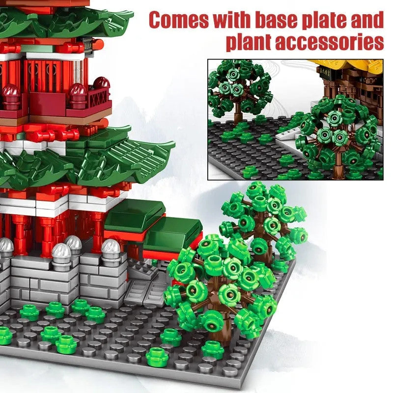 MOC Architecture Prince Pavilion House LED Bricks Toy