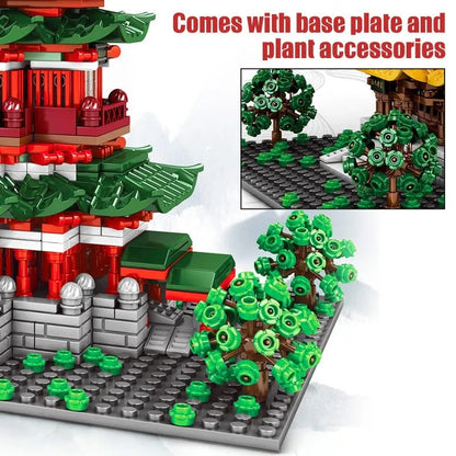 MOC Architecture Prince Pavilion House LED Bricks Toy