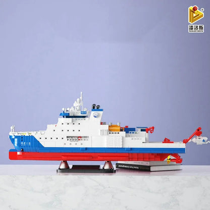 MOC Military Deep Sea One Research Ship Bricks Toys