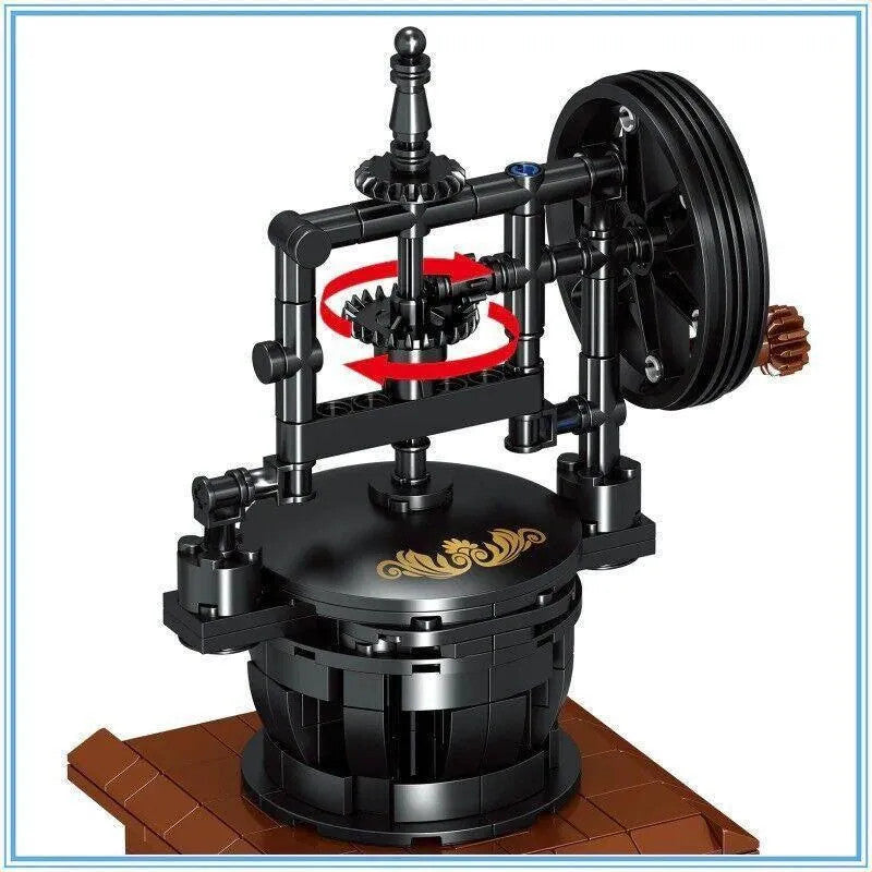 MOC Vintage Coffee Machine MINI Bricks Toy 00984
