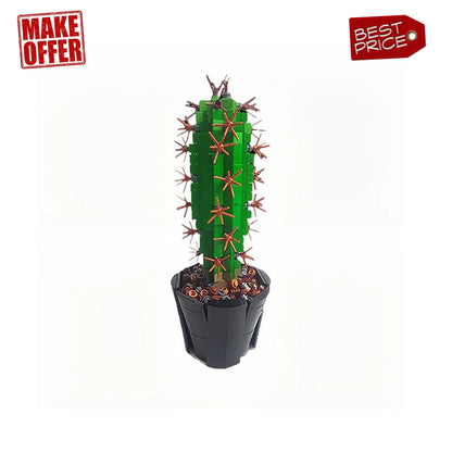 NEW 756PCS Mini Saguaro Cactus Botanical Building Blocks Set
