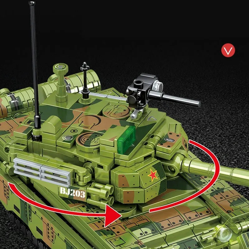 MOC Military WW2 TYPE 96 Main Battle Tank Bricks Toys