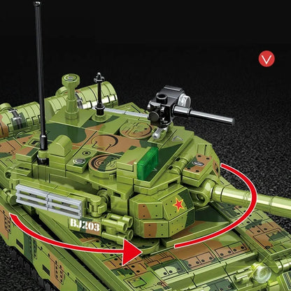 MOC Military WW2 TYPE 96 Main Battle Tank Bricks Toys