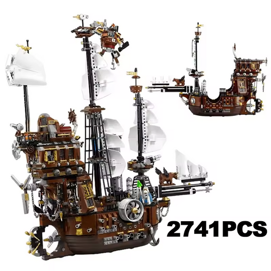 NEW SEALED 2741PCS Technical Steampunk Pirate Sailing Ship Building Block Set