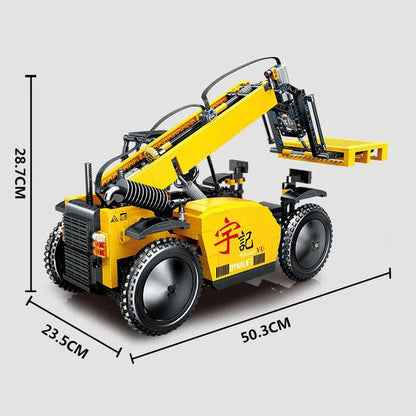 MOC RC APP Motorized Lift Forklift Truck Bricks Toys