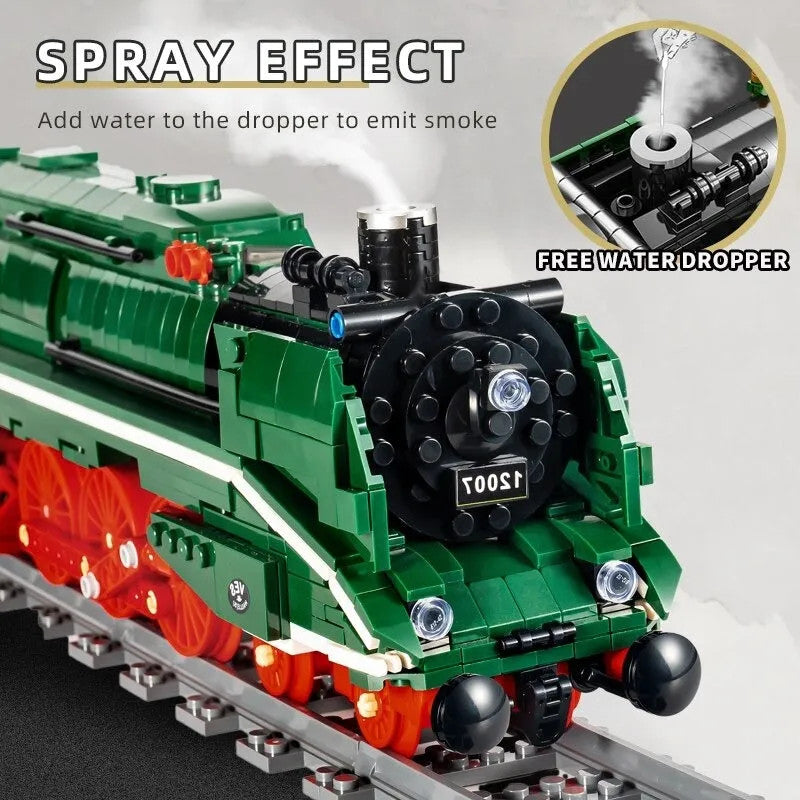 MOC APP Motorized RC BR18 201 German Express Train Bricks Toy