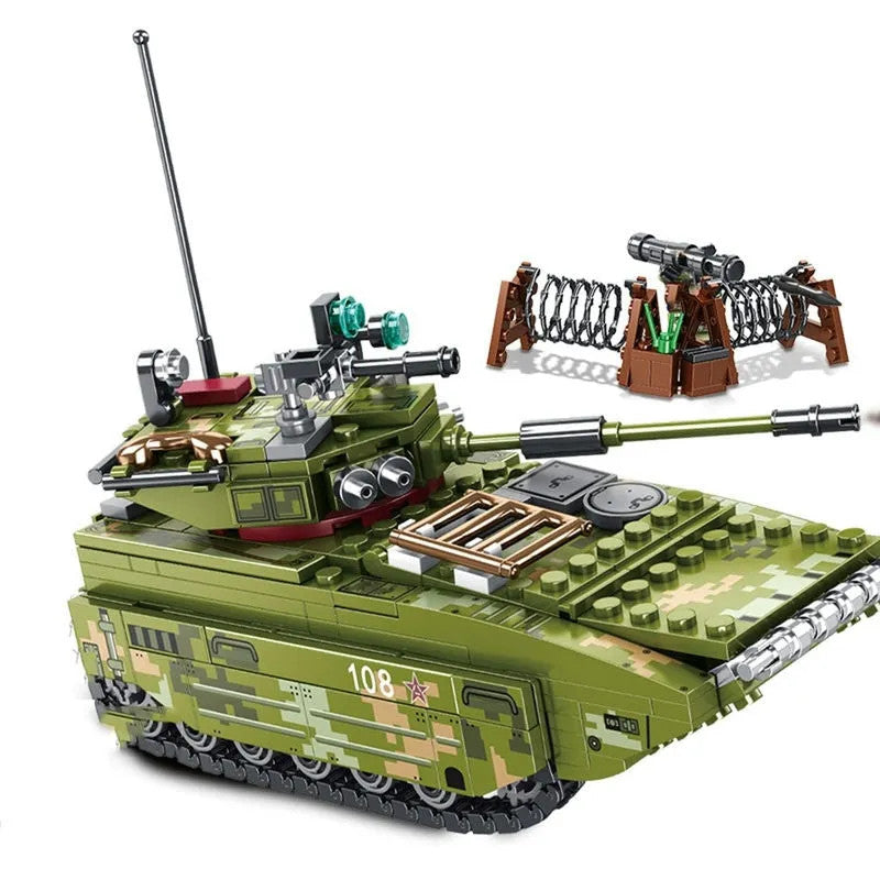 Military MOC WW2 Amphibious Assault Vehicle Bricks Toys