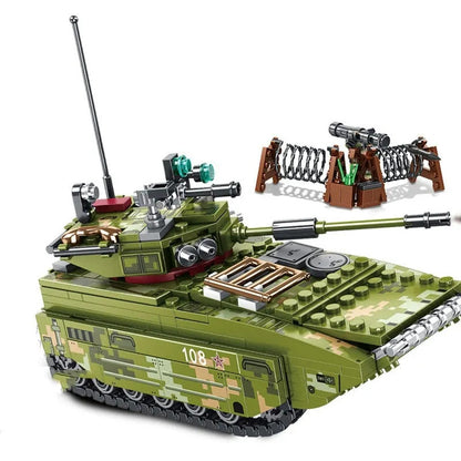Military MOC WW2 Amphibious Assault Vehicle Bricks Toys
