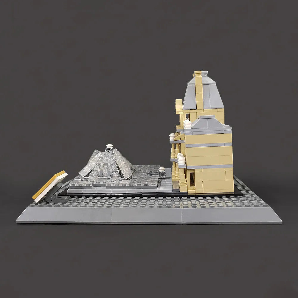 MOC Architecture City Paris The Louvre Bricks Kids Toys