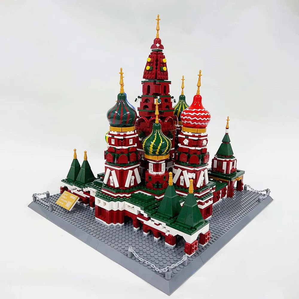 Architecture MOC Famous Saint Basil's Cathedral Bricks Toys
