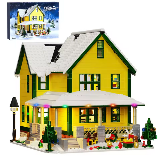 NEW SEALED House from A Christmas Story Building Block Set w/ Lights 1367 Pieces